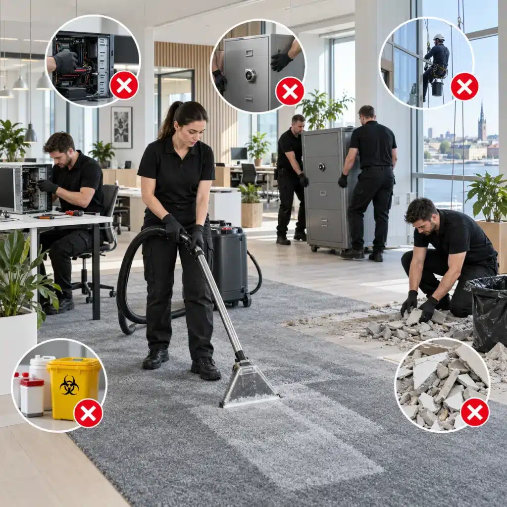 Professionell rengöring av kök och pausrum på kontor