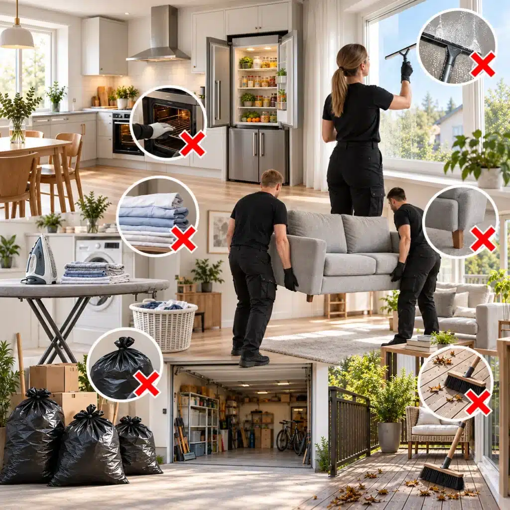 Regelbunden hemstädning Umeå Städpersonal dammsuger ett vardagsrum vid hemstädning i Umeå